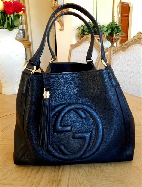 black gucci bag|authentic Gucci shoulder bag.